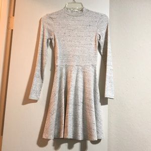 Marbled patterned flare dress